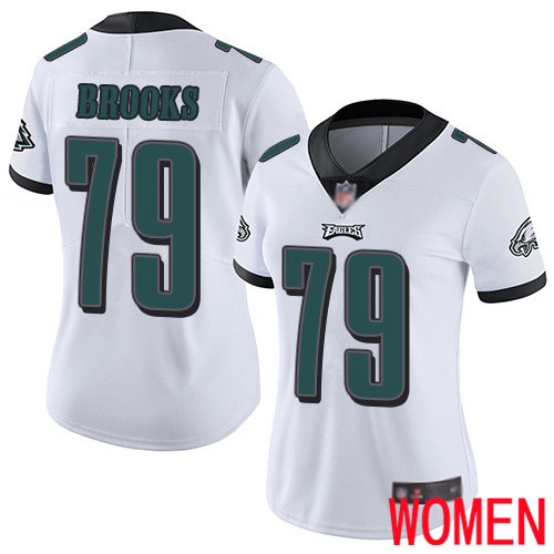 Women Philadelphia Eagles 79 Brandon Brooks White Vapor Untouchable NFL Jersey Limited Player Football
